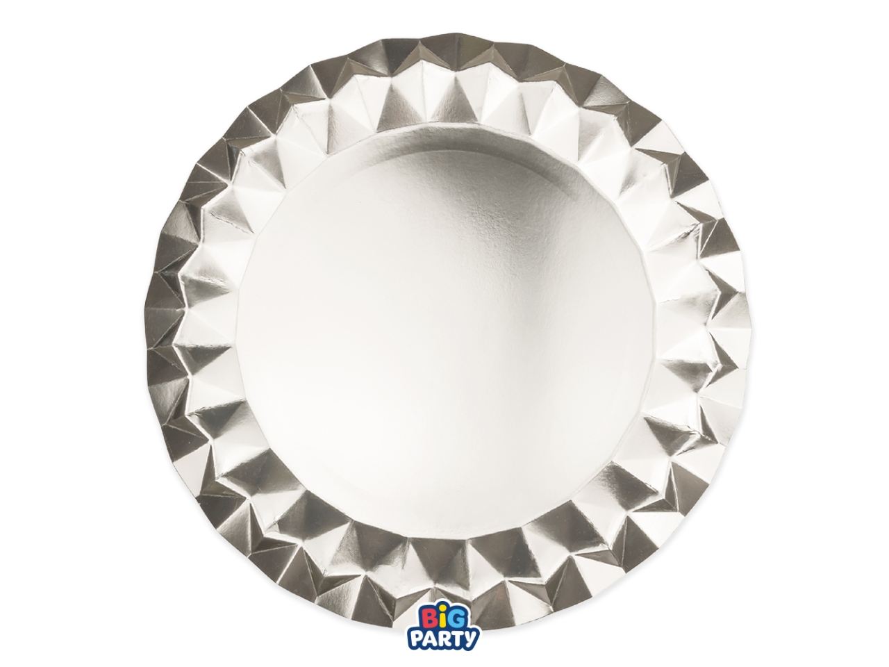 DIAMANT SOTTOPIATTI 32CM 6PZ ARGENTO METAL 77045