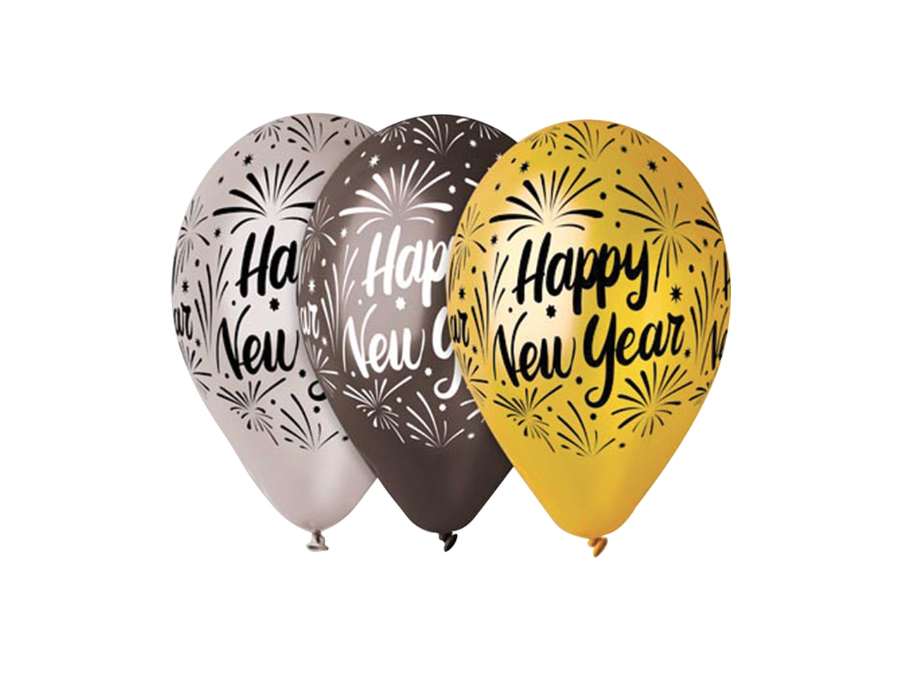 HAPPY NEW HEAR PALLONCINI 33CM 50PZ 75565