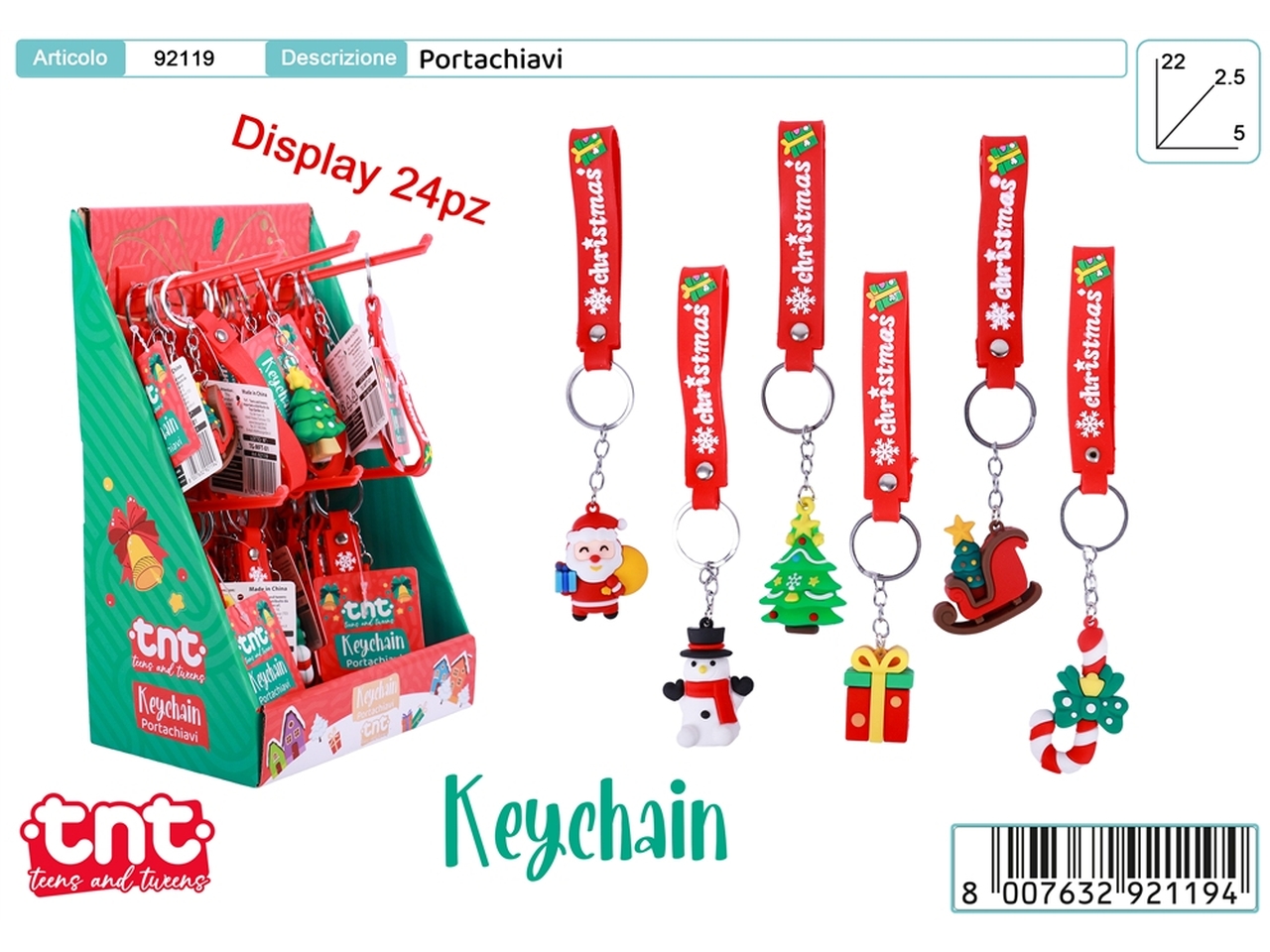 TNT XMAS PORTACHIAVI 92119