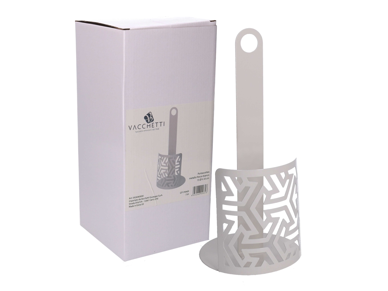 PORTASCOTTEX METALLO BIANCO TONDO 15X33 5926060000