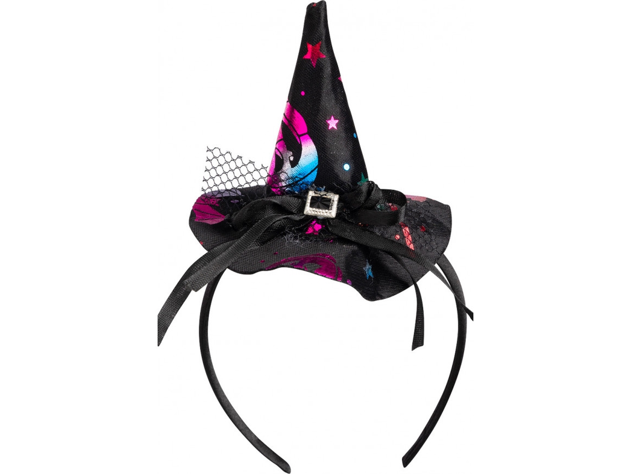 CAPPELLINO STREGA NERO C/CERCHIETTO 9CM 03946 CAPPELLINO STREGA NERO C/CERCHIETTO 9CM 03946