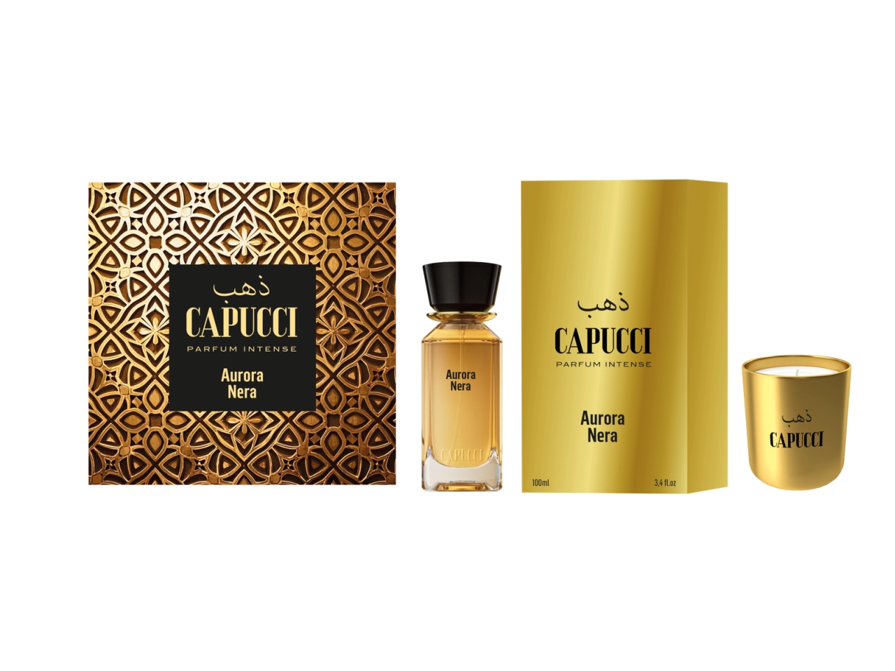 CAPUCCI AURORA NERA EDP 100ML+CANDELA CAP155