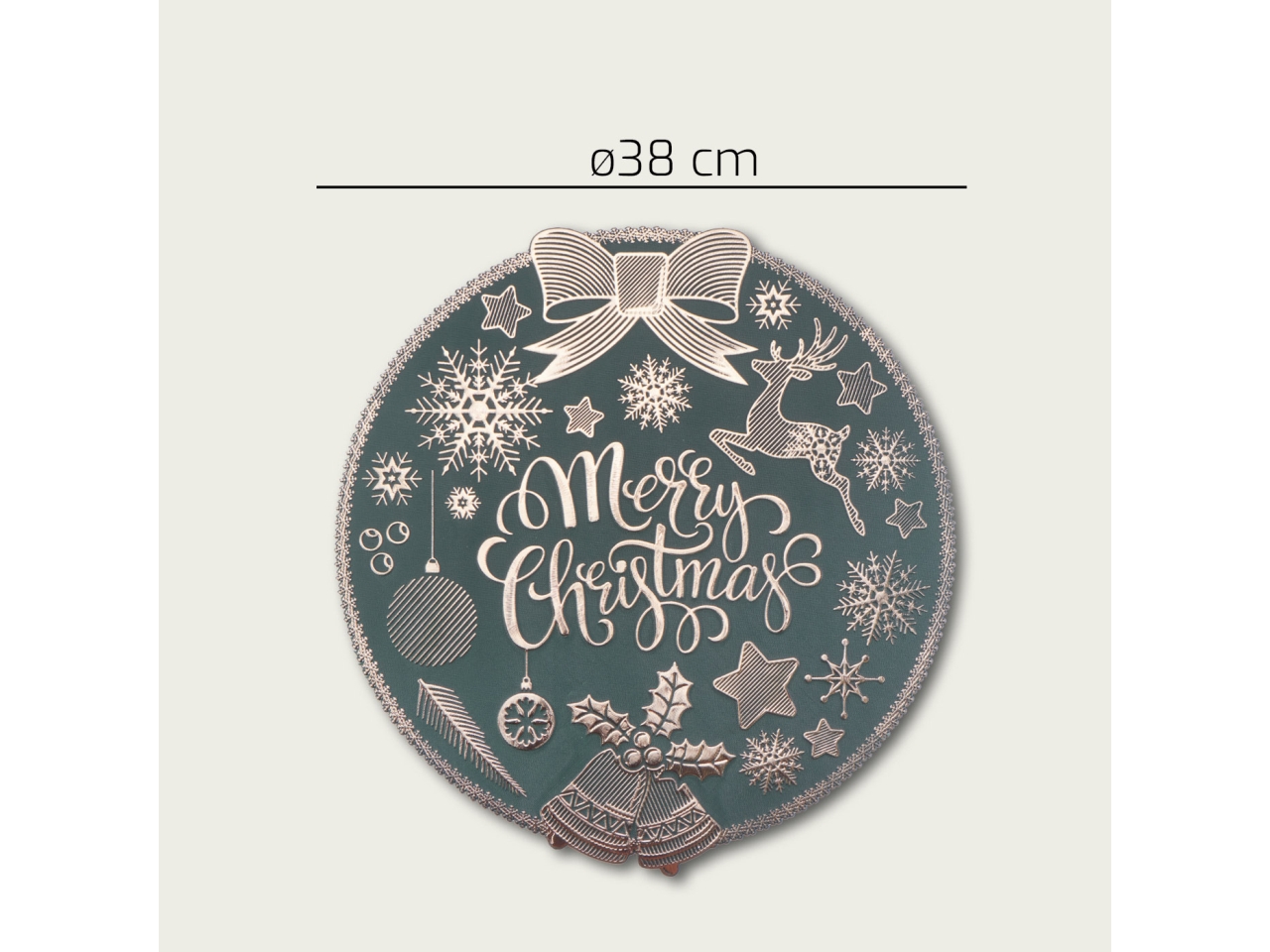 TOVAGLIETTA 38CM MERRY CHRISTMAS ROSSA 956807