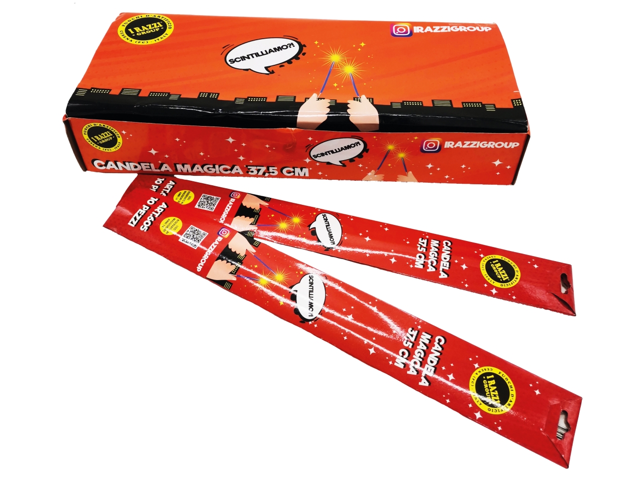 CANDELA MAGICA 37,5CM BOX 25 CONF.DA 10 PZ.ART.605