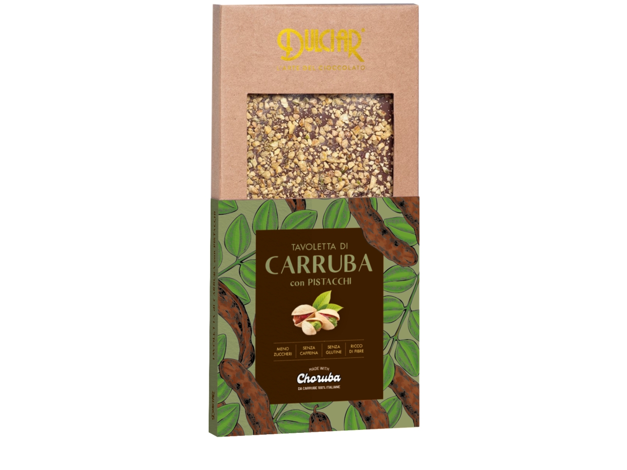 TAVOLETTA CARRUBA CON PISTACCHI 100GR CAPI100 TAVOLETTA CARRUBA CON PISTACCHI 100GR CAPI100