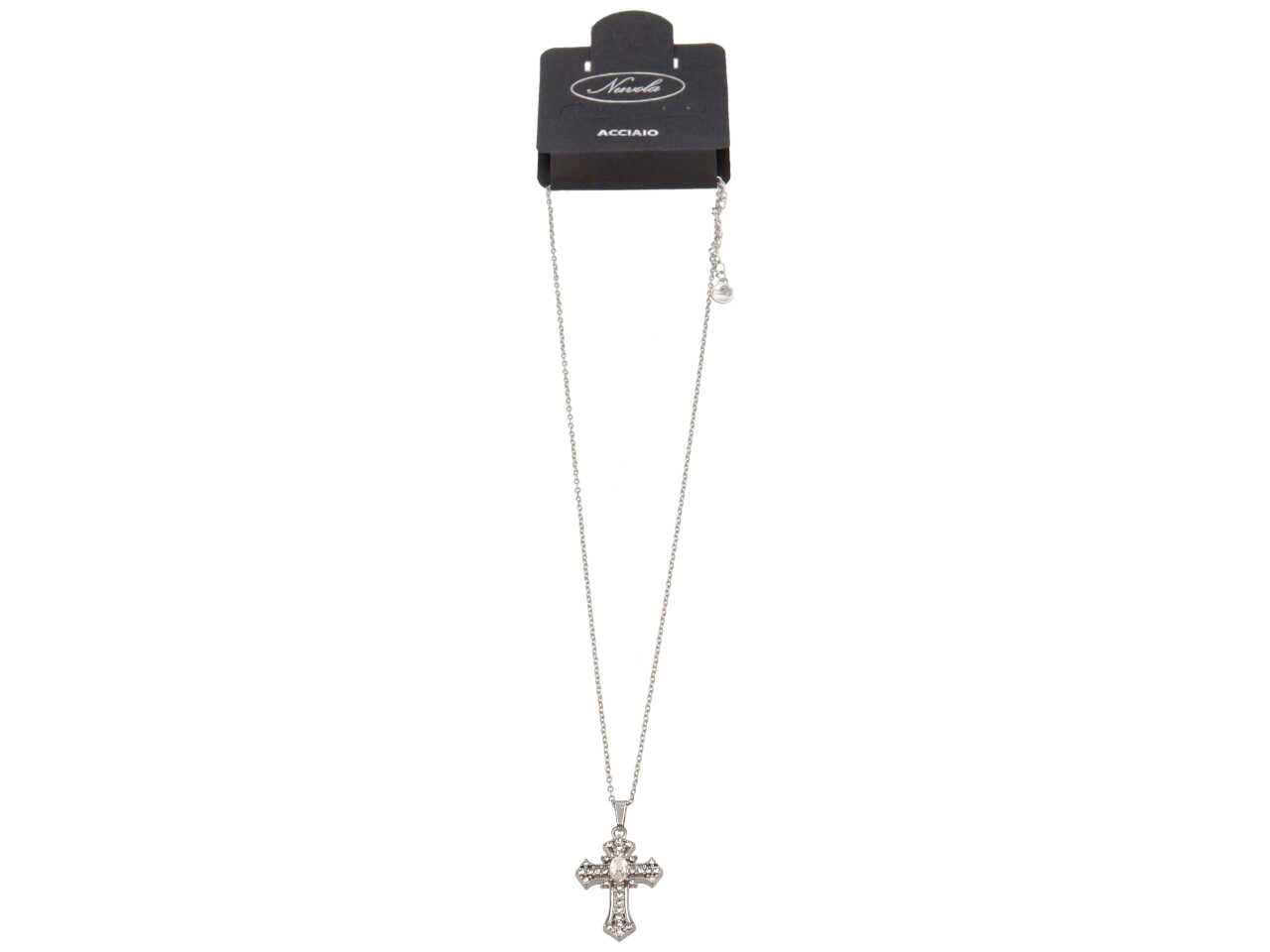 COLLANA CROCE CON P.LUCE OVALE DK3846