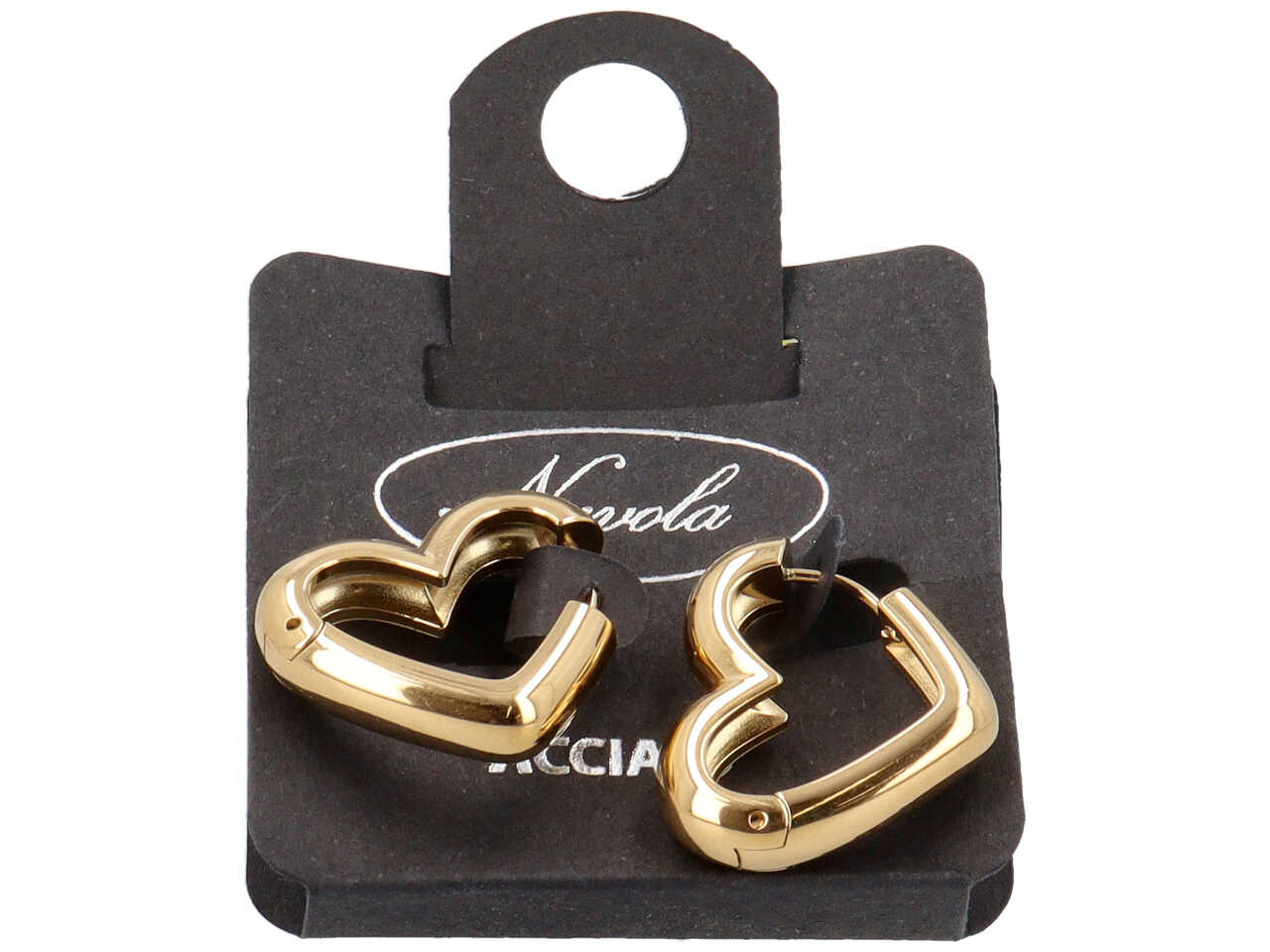 ORECCHINI CERCHIO CUORE 3D 2,5CM ORO DK4266BG