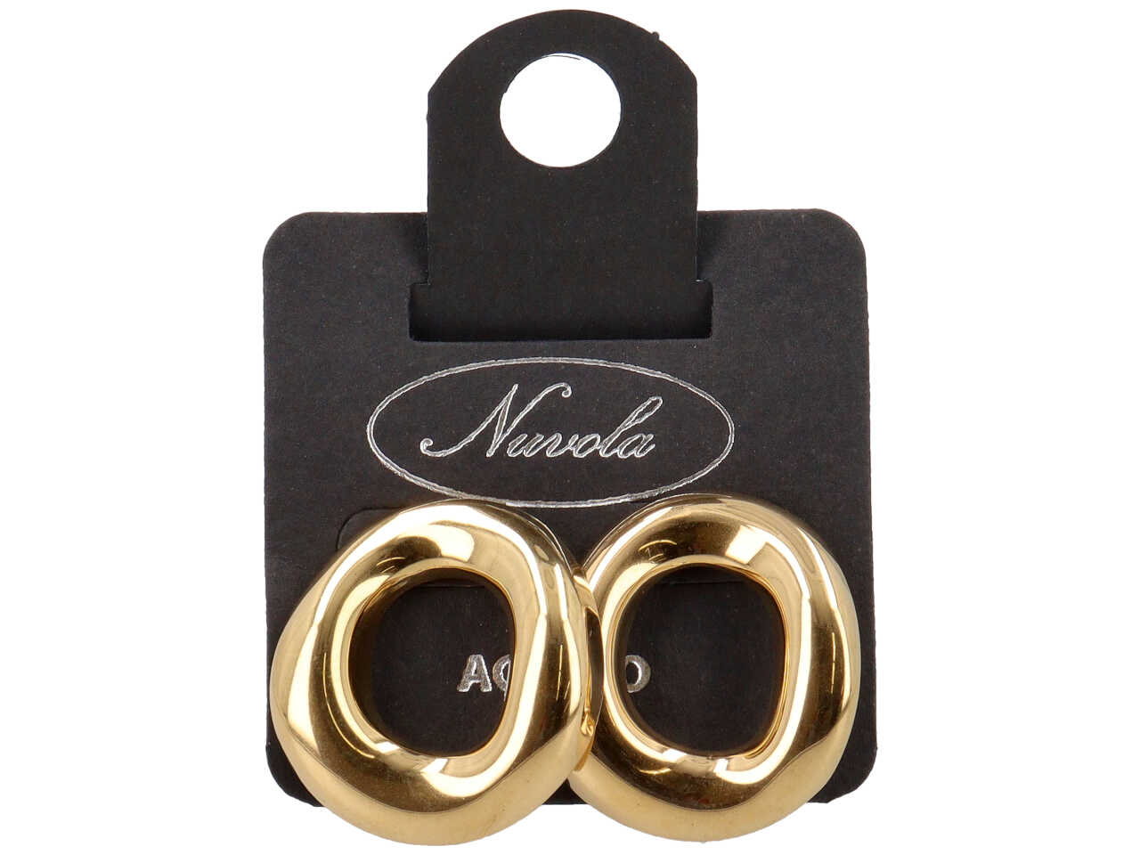 ORECCHINI PROFILO OVALE 3D FORATO ORO DK4267G