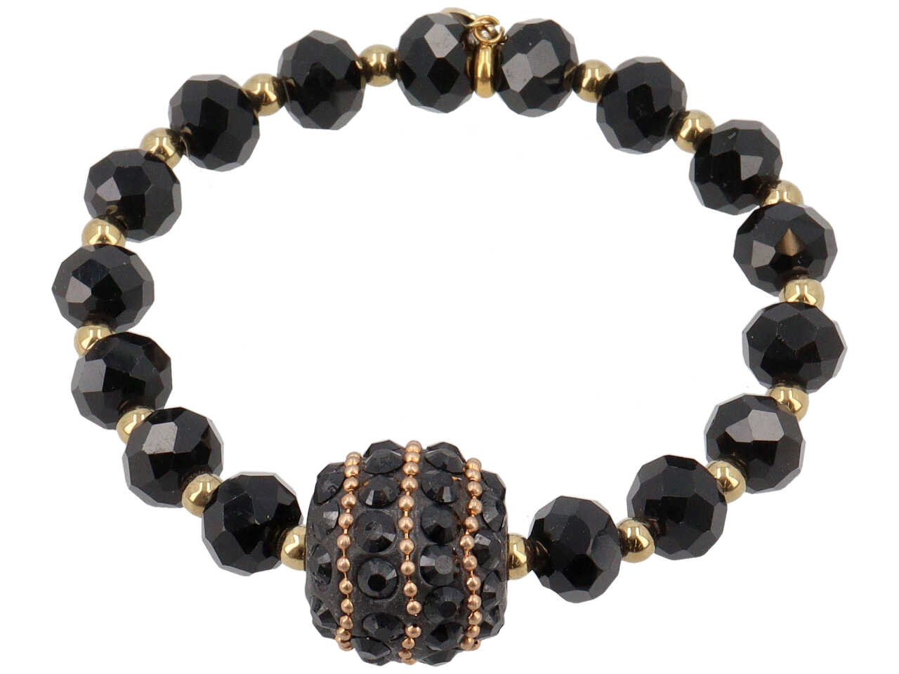 BRACCIALE CRISTALLO IN ACCIAIO E CERAMICA B 25221 BRACCIALE CRISTALLO IN ACCIAIO E CERAMICA B 25221