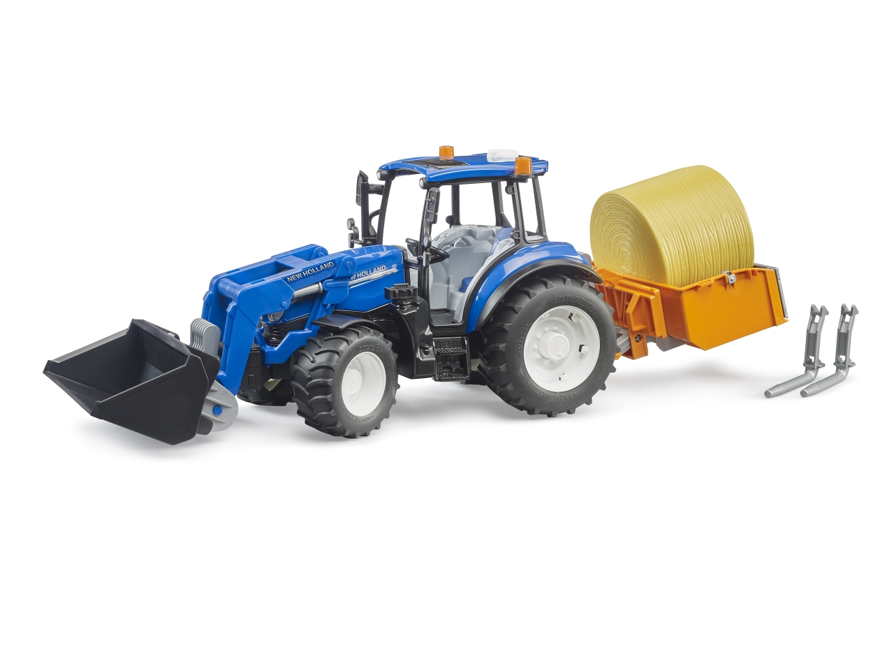 TRATTORE NEW HOLLAND T5.120 CON BENNA E BALLA FIEN TRATTORE NEW HOLLAND T5.120 CON BENNA E BALLA FIEN