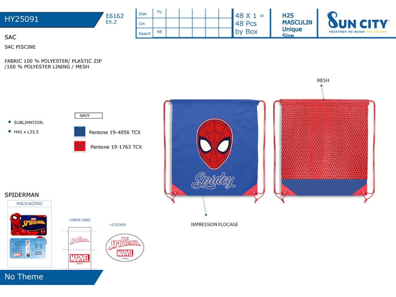 SPIDERMAN SACCA HY25091