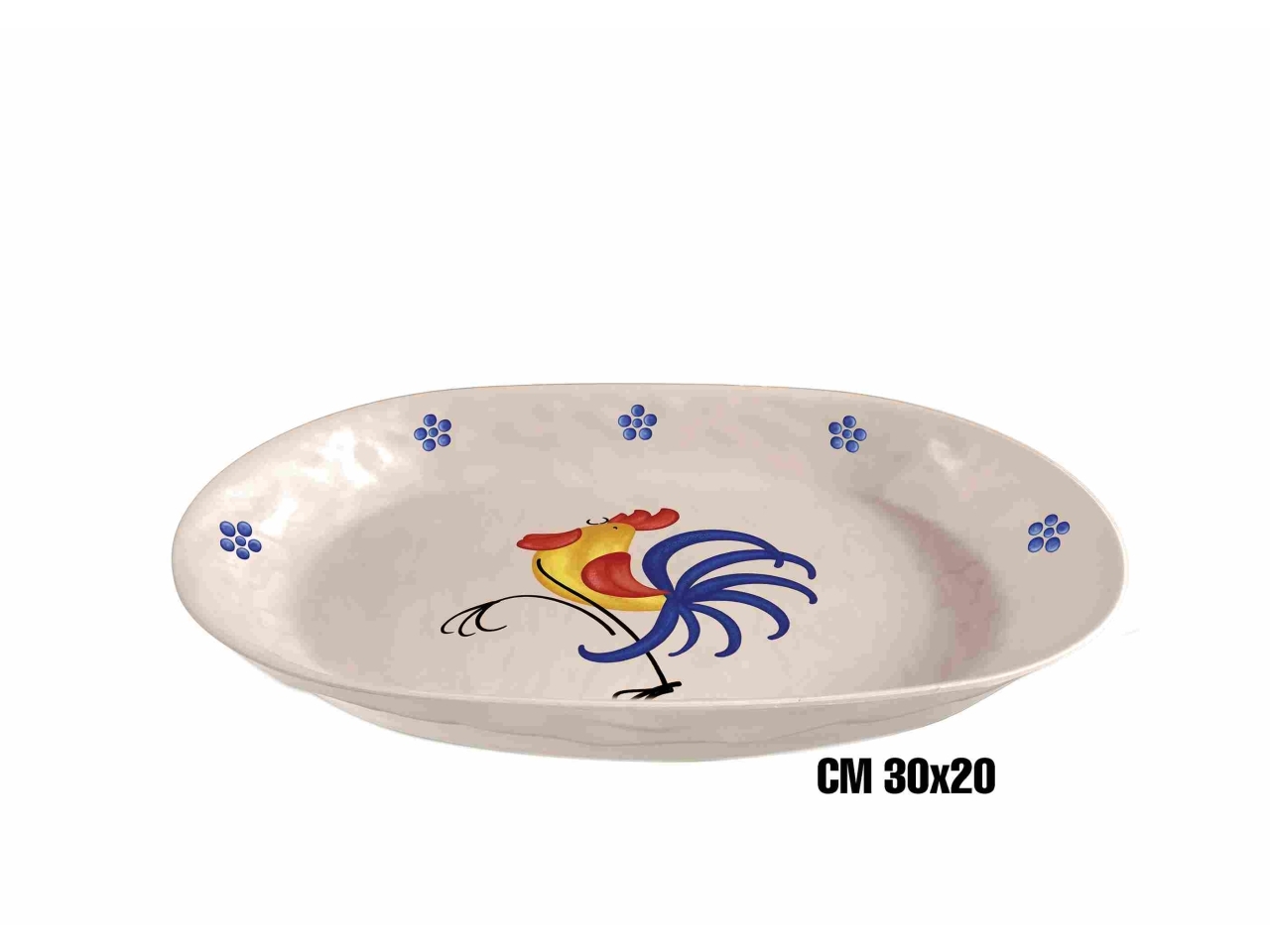 GALLO VASSOIO OVALE 30X20CM MELAM. ME-1645-3333