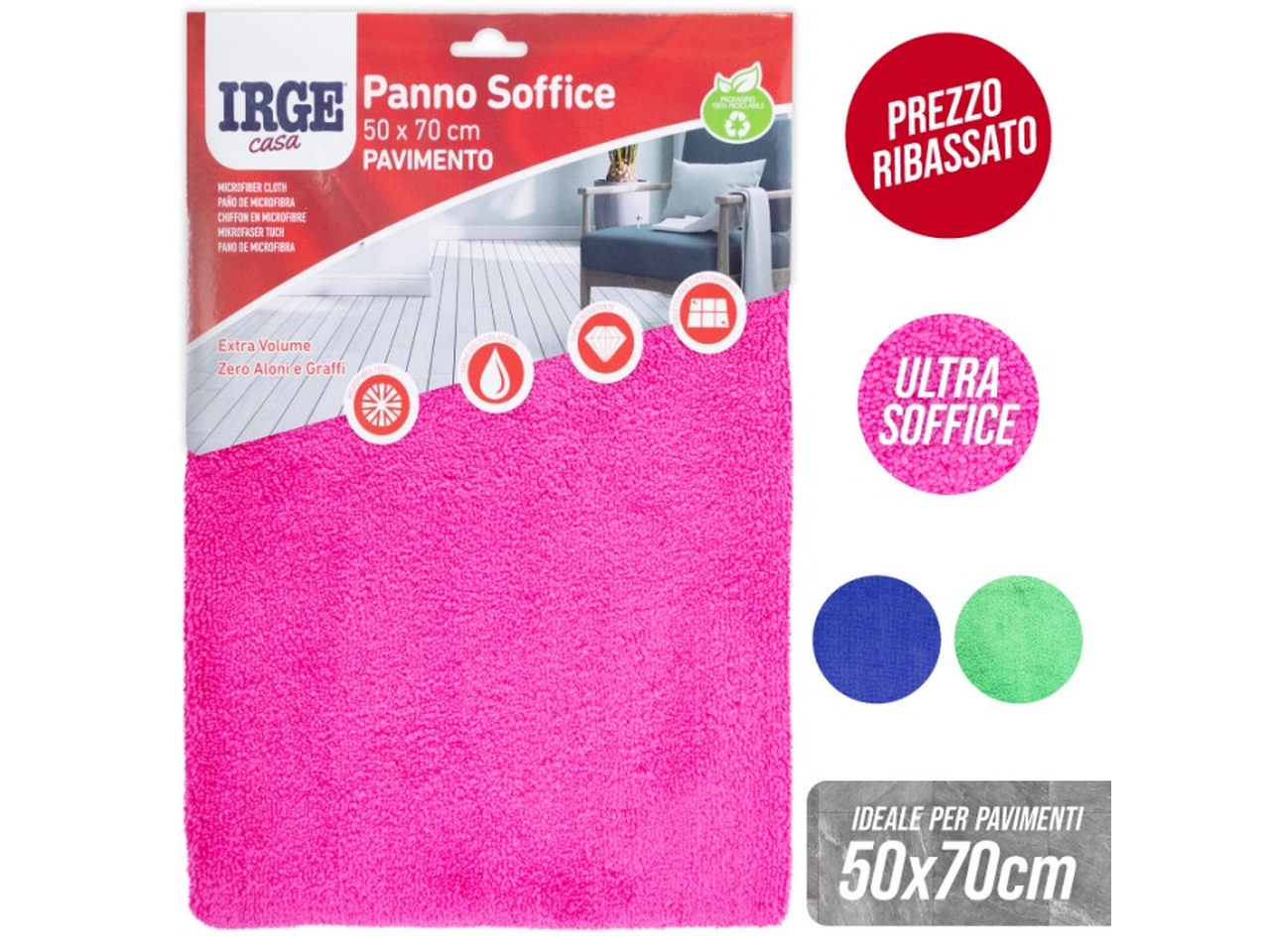 IRGE PANNO MICROFIBRA 50x70CM SOFFICE PAN3669A