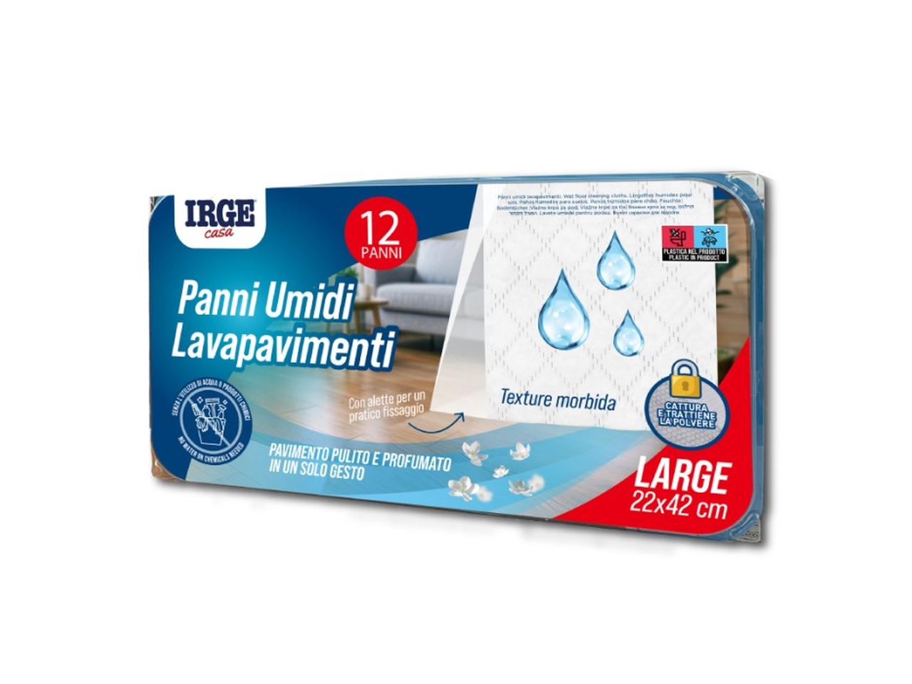 PANNI PAVIMENTI UMIDI 22X42CM 12PZ PAN7337A