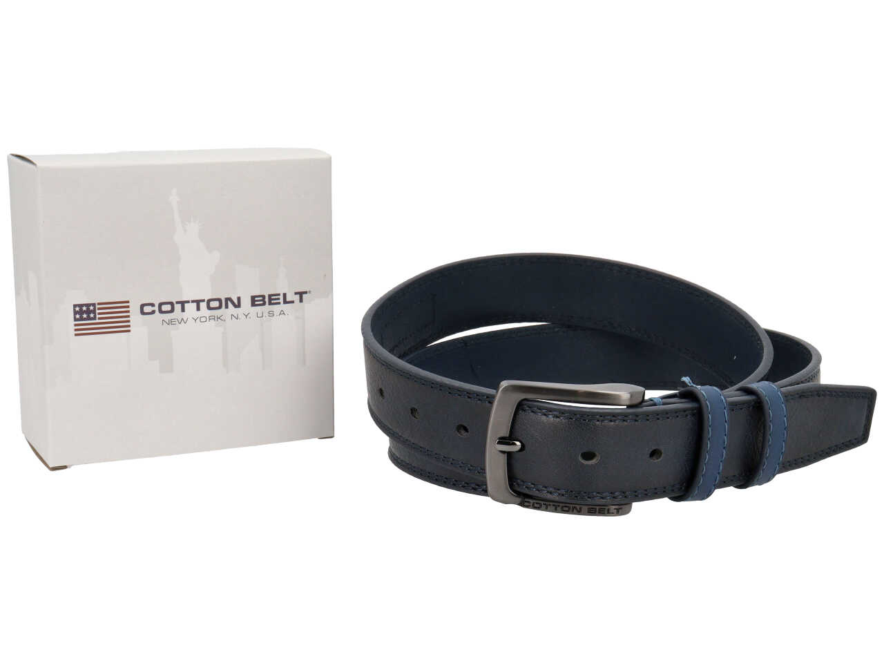 COTTON BELT CINTURA PELLE BLU C219260C022050