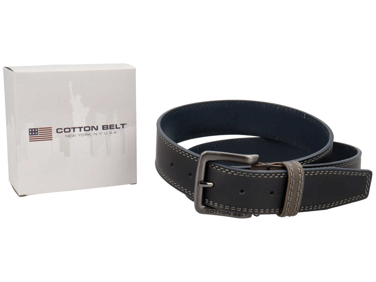 COTTON BELT CINTURA PELLE BLU C2192504007050
