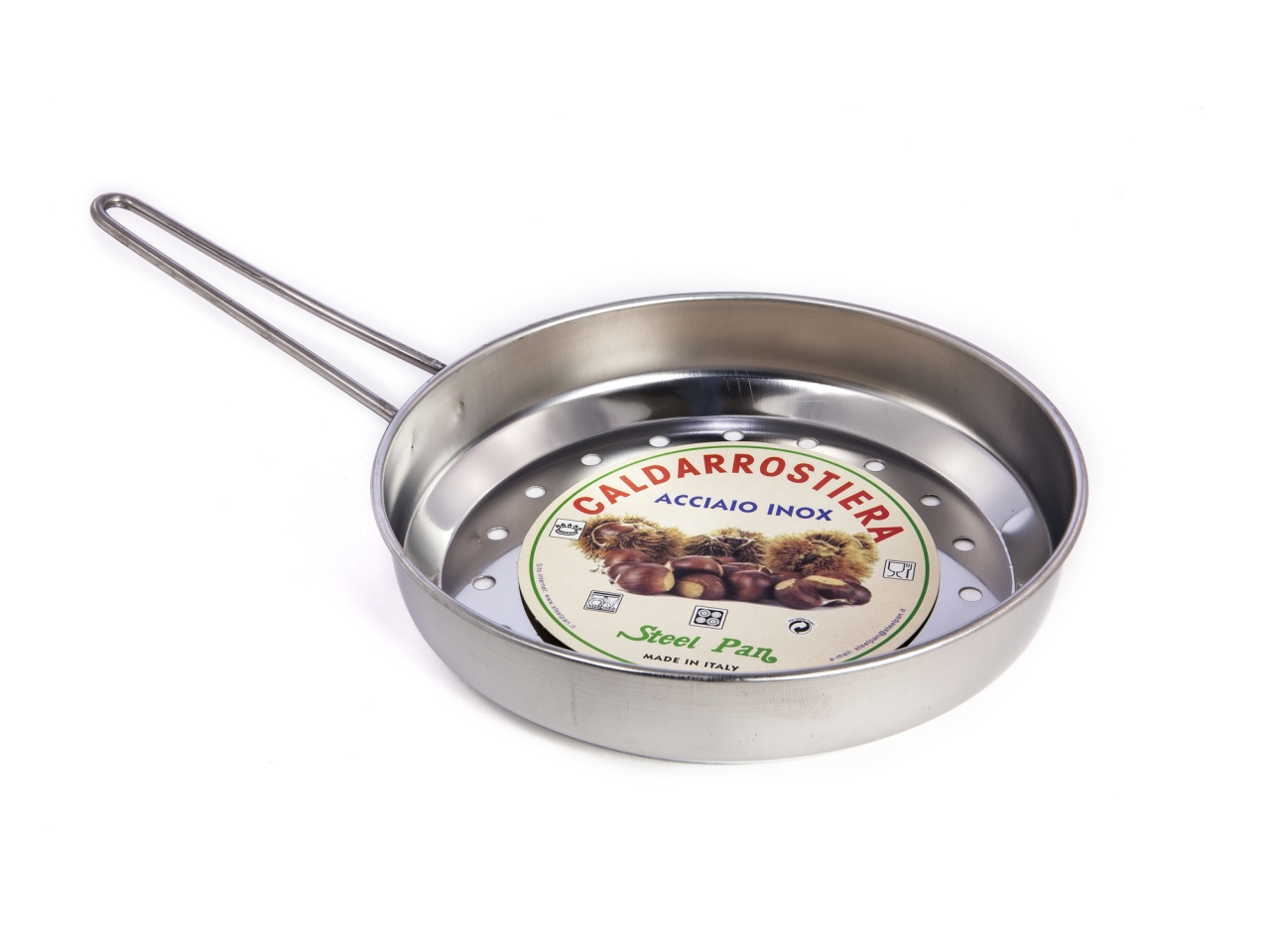 CALDARROSTIERA 24CM CON 1 MANICO INOX 10196