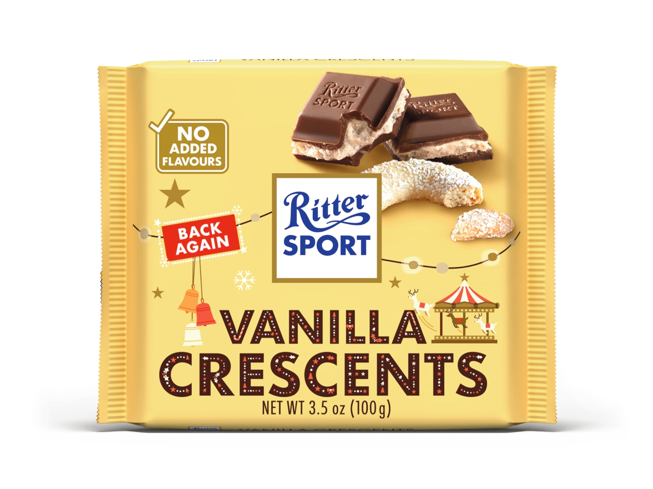 RITTER SPORT TAVOLET.VANILLE KIPFERL 100GR 2910 RITTER SPORT TAVOLET.VANILLE KIPFERL 100GR 2910