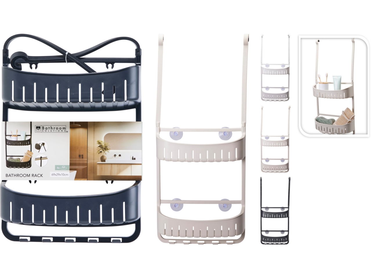 SCAFFALE BAGNO 69X29X10CM IN 3 ASS. C80653830 SCAFFALE BAGNO 69X29X10CM IN 3 ASS. C80653830