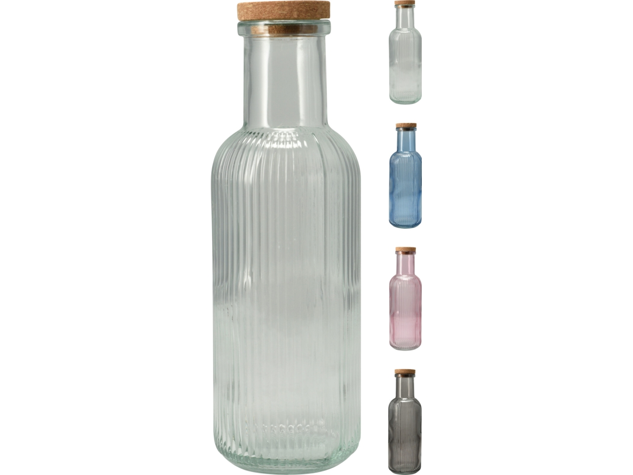 BOTTIGLIA VETRO 1000ML IN 4 ASS. CD1003200