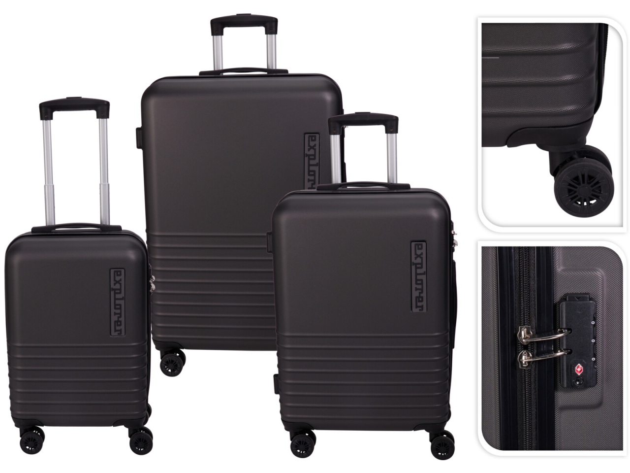 TROLLEY ABS 45/55/65CM GRIGI SET DA 3pz DG4700100 TROLLEY ABS 45/55/65CM GRIGI SET DA 3pz DG4700100