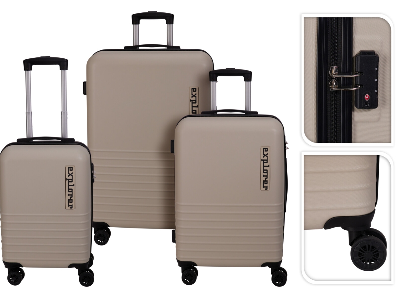 TROLLEY ABS 45/55/65CM GRIGI SET DA 3pz DG4700110 TROLLEY ABS 45/55/65CM GRIGI SET DA 3pz DG4700110