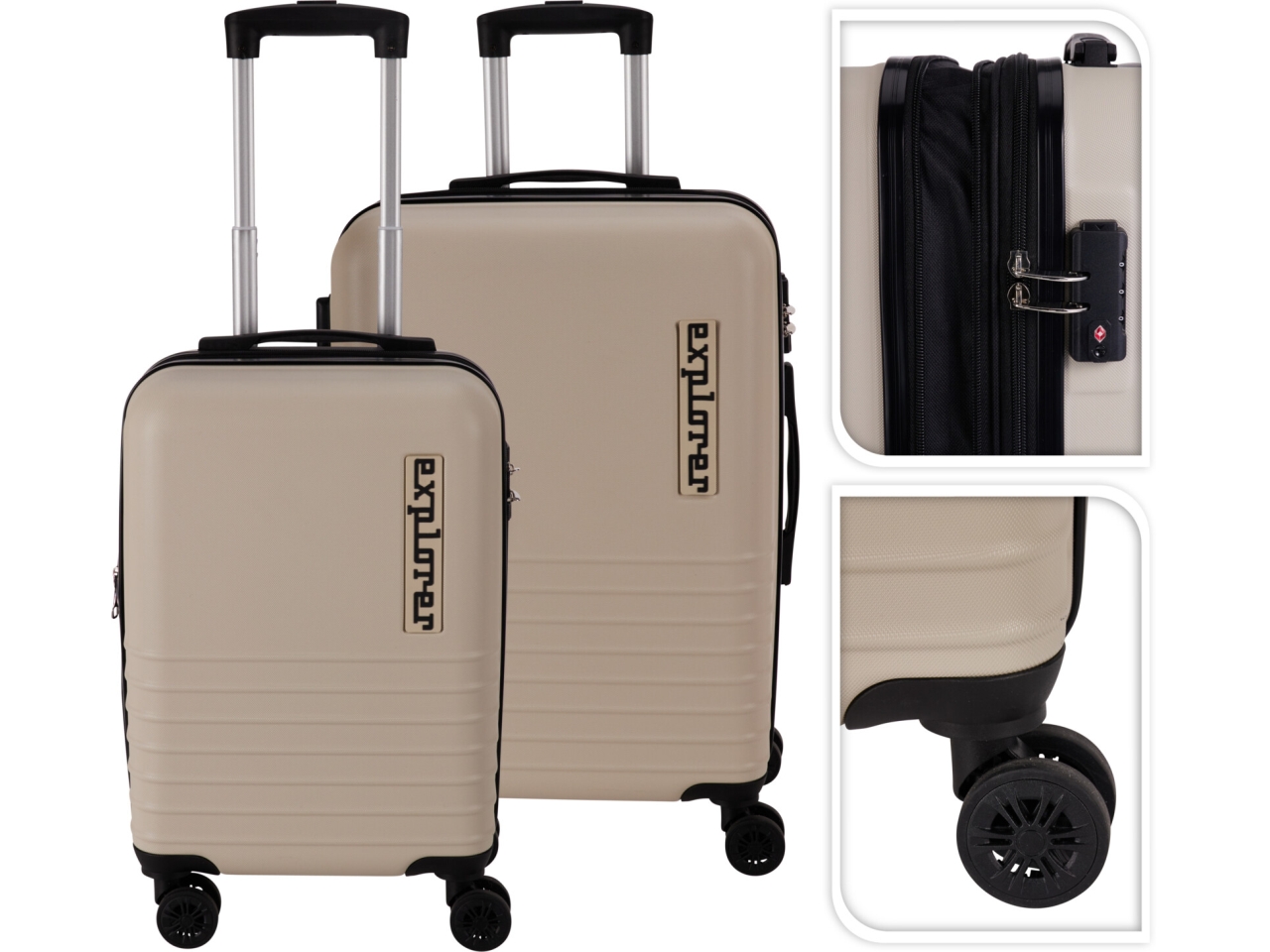 TROLLEY ABS 45/55CM GRIGIO SET DA 2pz DG4700150 TROLLEY ABS 45/55CM GRIGIO SET DA 2pz DG4700150