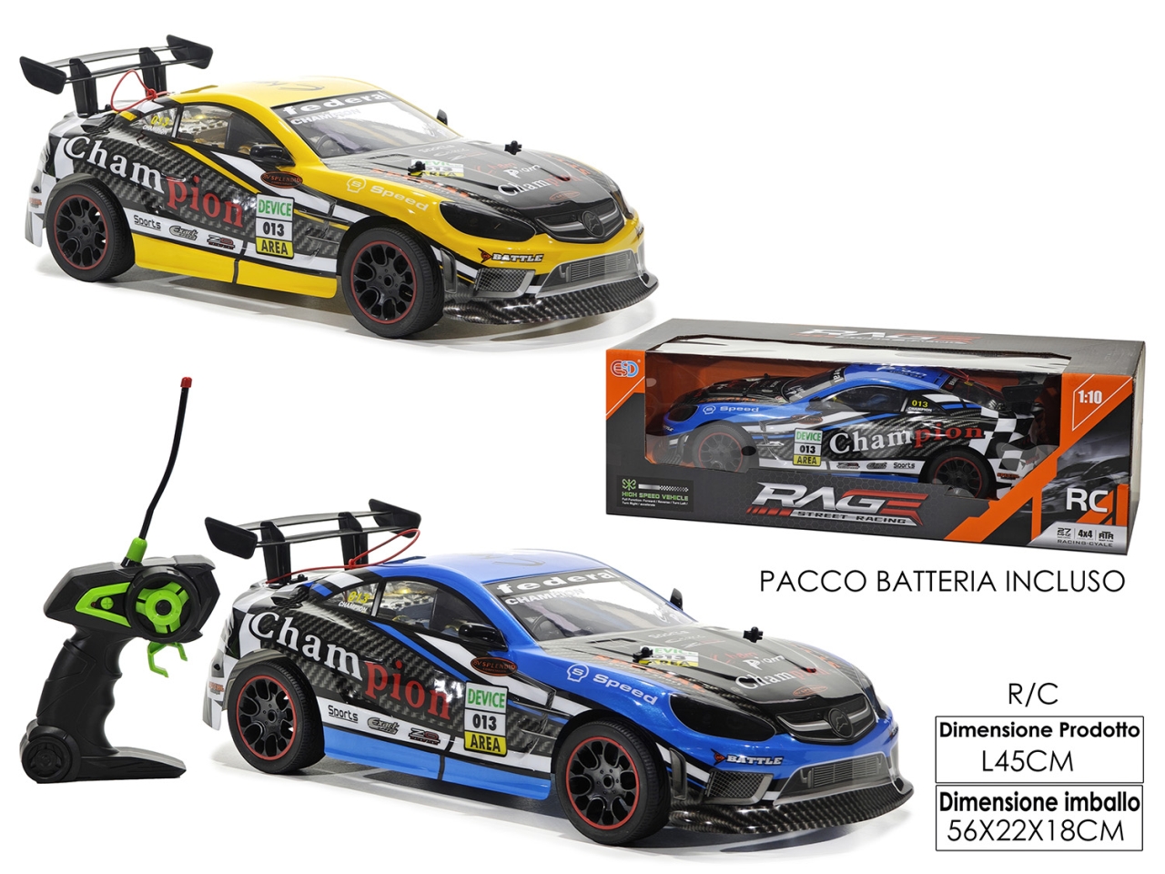 AUTO R/C 4 FUNZIONI 2ASS 102813