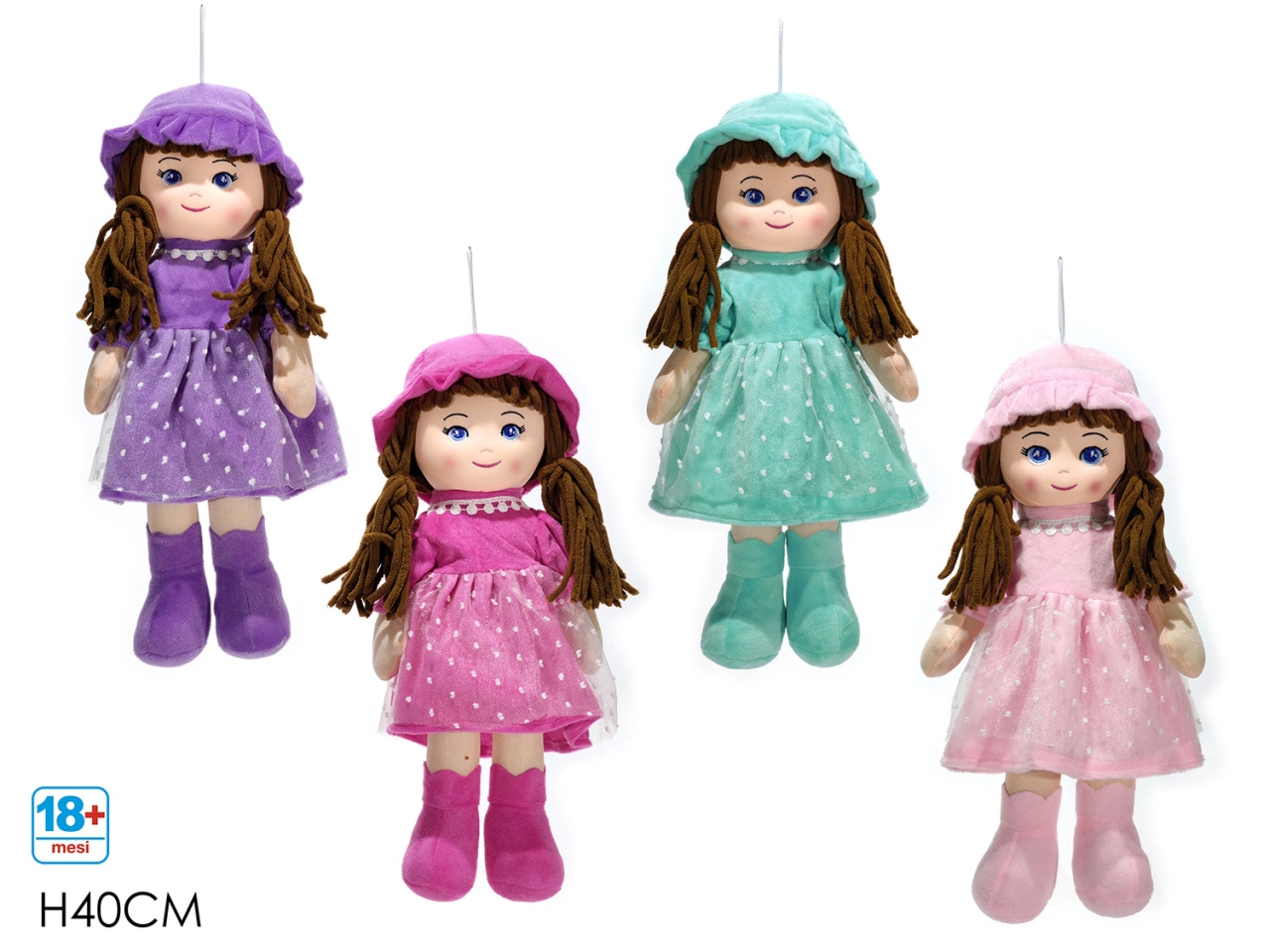 BAMBOLA DI PEZZA 40CM 4ASS 107197