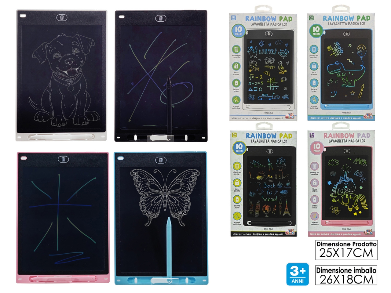 PAD MULTICOLOR 10 POLLICI 25X17CM 752262