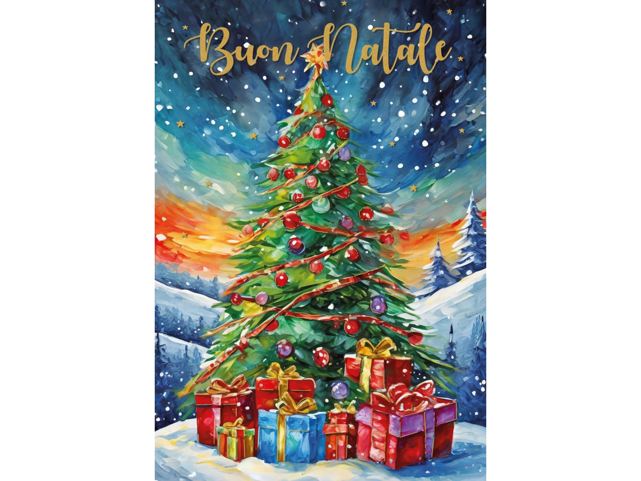 BIGLIETTO BUON NATALE C/ALBERO NA50176BN/A