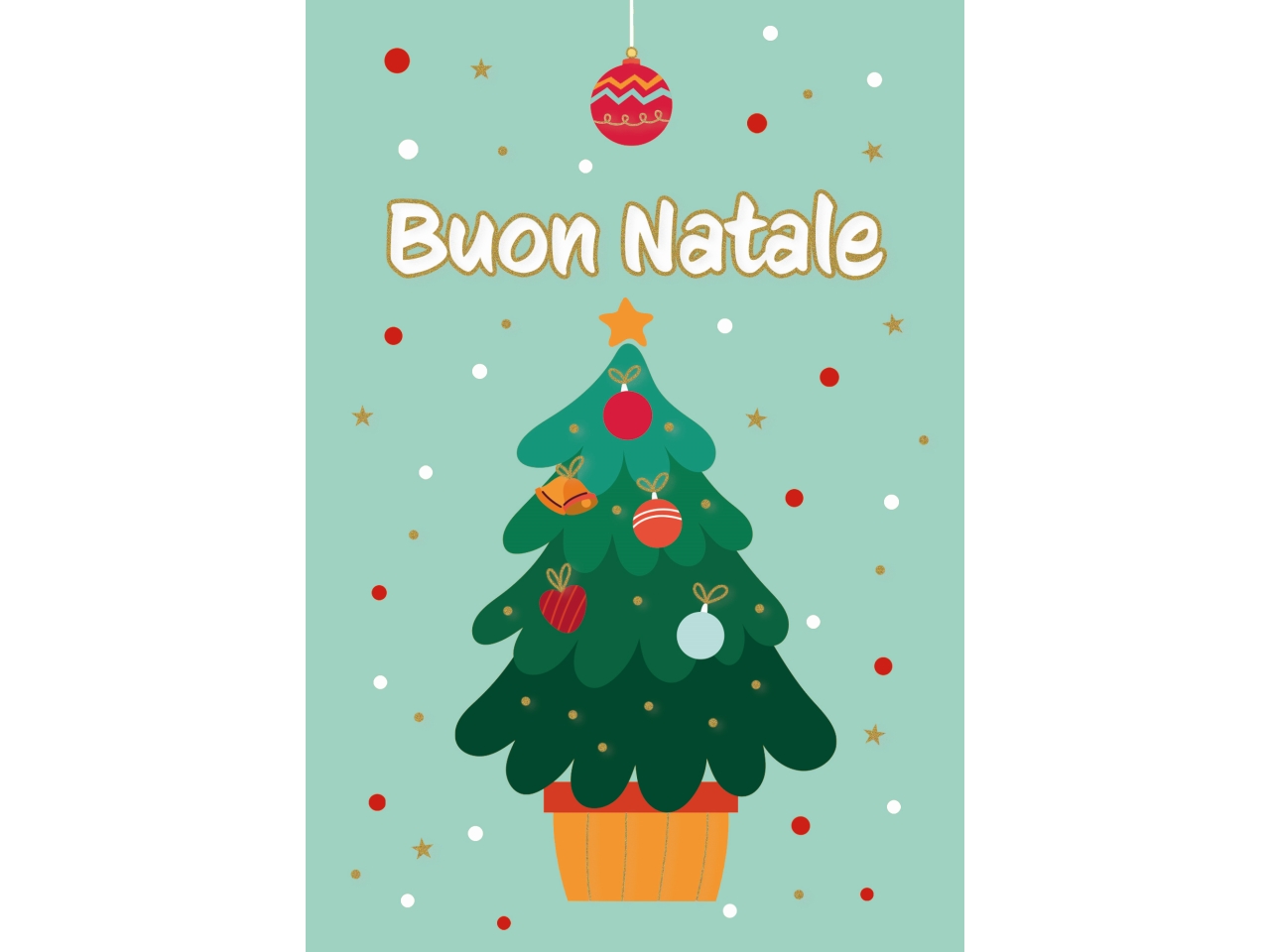 BIGLIETTO BUON NATALE C/ALBERO NA50181BN/B