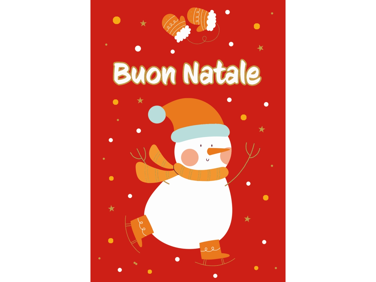 BIGLIETTO BUON NATALE C/PUPAZZO DI NEV.NA50181BN/D