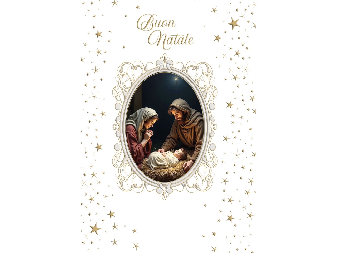 BIGLIETTO BUON NATALE RELIGIOSO NA50179BN/A