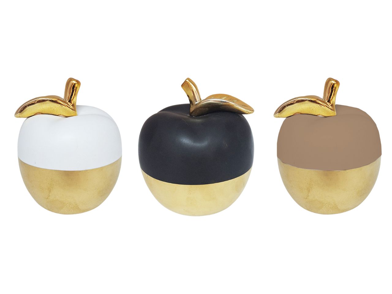 MELA DECORATIVA IN CERAMICA 16X16X16CM IN 3 COLORI MELA DECORATIVA IN CERAMICA 16X16X16CM IN 3 COLORI