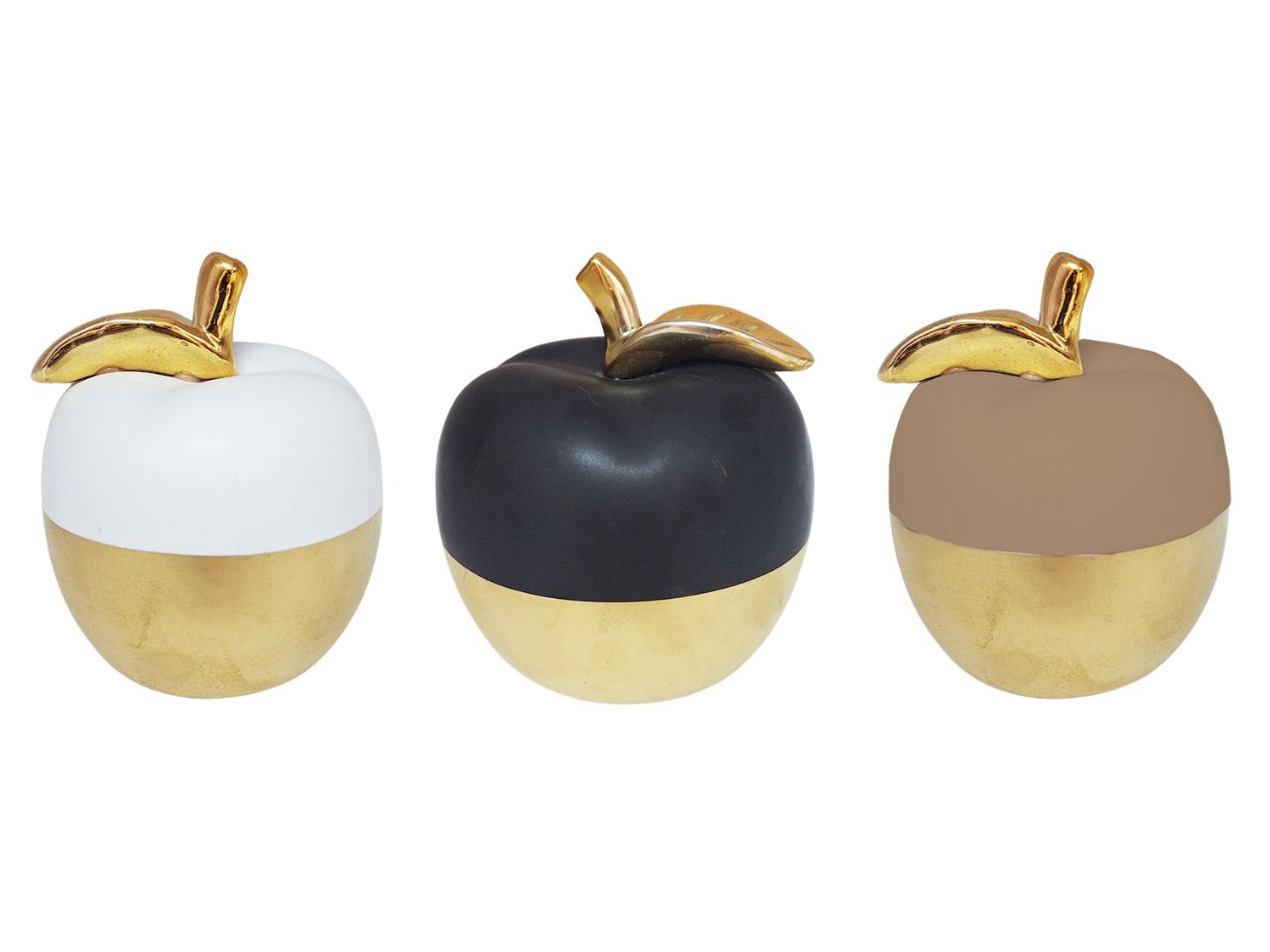 MELA DECORATIVA IN CERAMICA 12,5X12X12CM IN 3 COLO MELA DECORATIVA IN CERAMICA 12,5X12X12CM IN 3 COLO