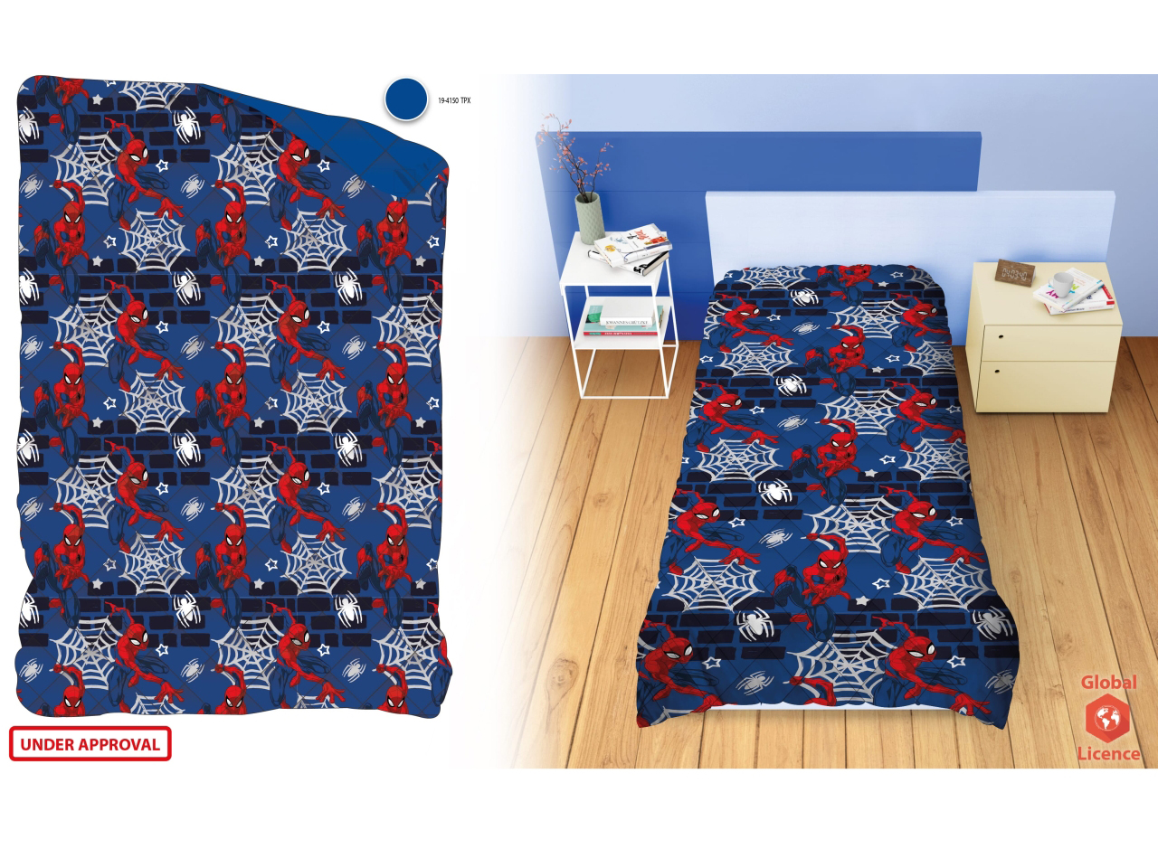 SPIDERMAN BLU TRAPUNTA SINGOLA 170X260CM BAG 1471 SPIDERMAN BLU TRAPUNTA SINGOLA 170X260CM BAG 1471