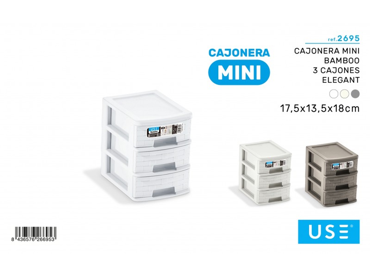 CASSETTIERA MINI 3 CASSETTI ELEGANT 2695