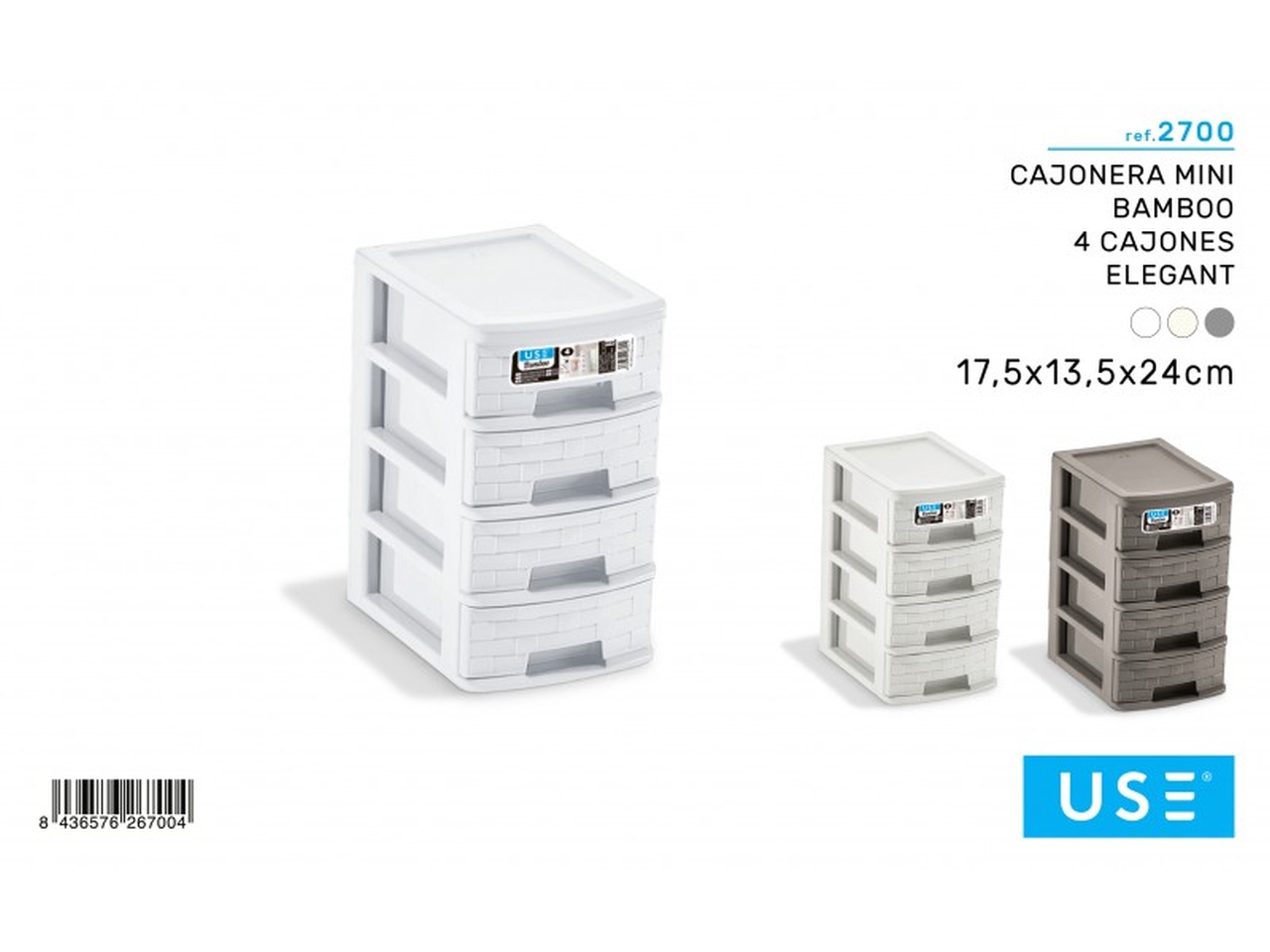 CASSETTIERA MINI 4 CASSETTI ELEGANT 2700