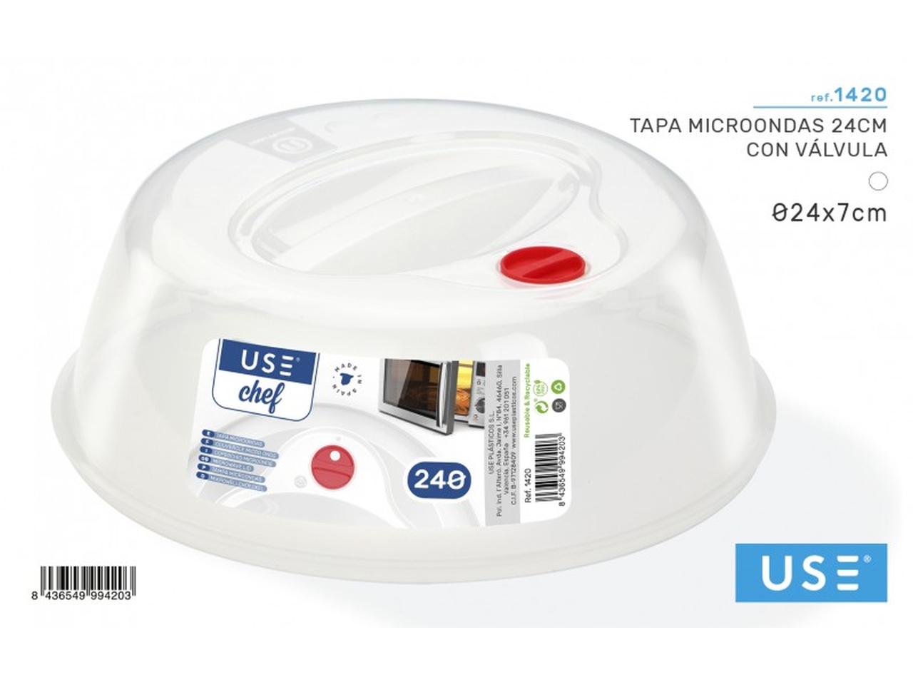 COPERCHIO MICROONDE 24CM CON VALVOLA 1420 COPERCHIO MICROONDE 24CM CON VALVOLA 1420