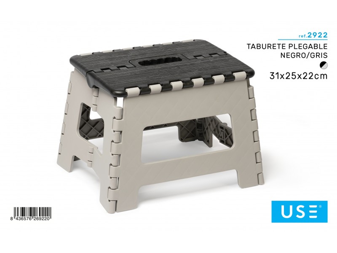 SGABELLO NERO/GRIGIO 2922