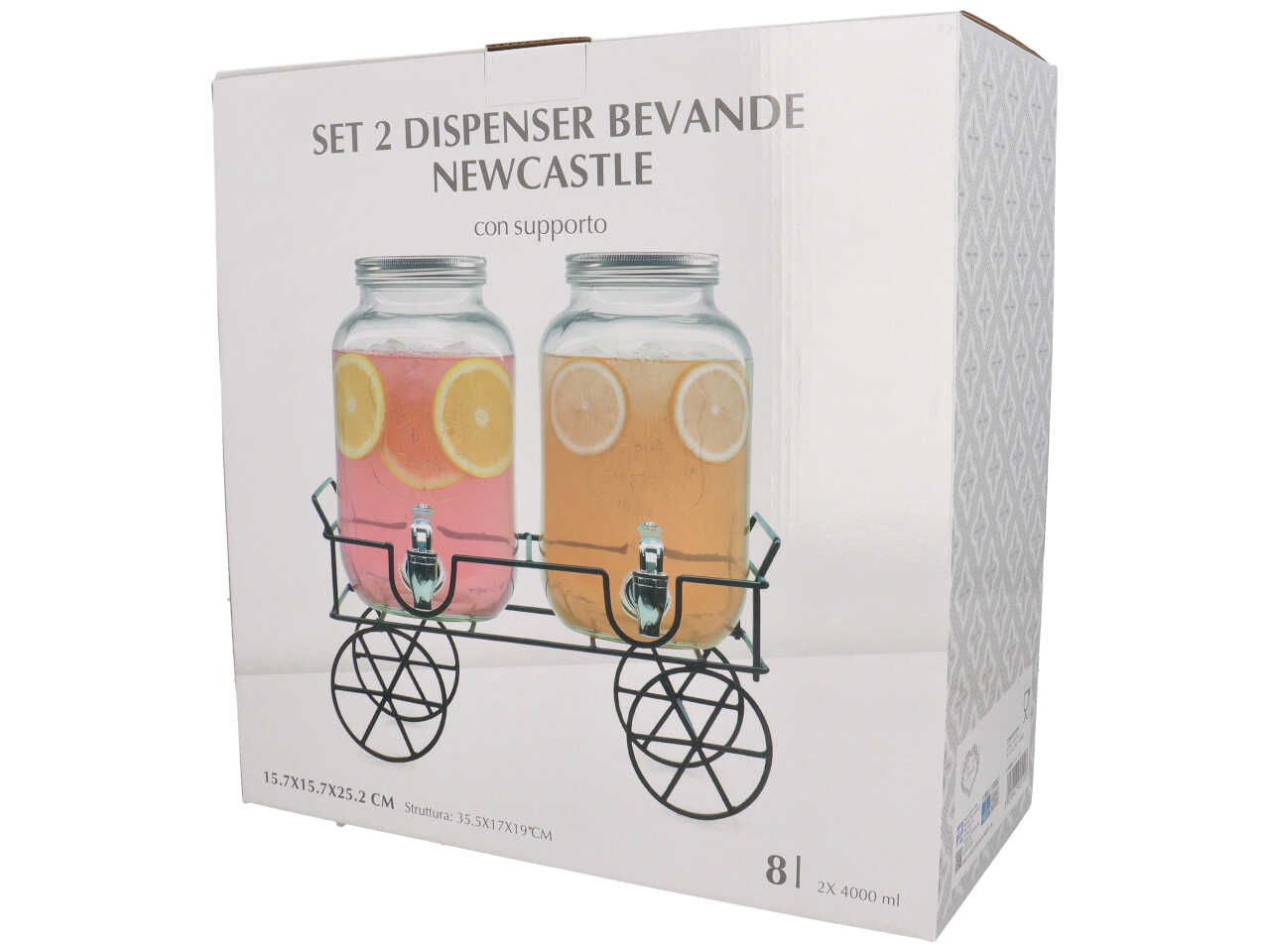 DISPENSER VETRO C/RUBINETTO 2PZ E SUPP. 434286 DISPENSER VETRO C/RUBINETTO 2PZ E SUPP. 434286