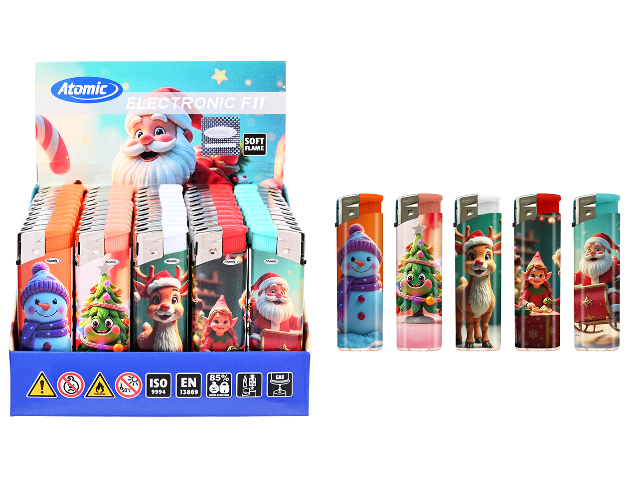 ACCENDINO ATOMIC ELECTR.RIC.X-MAS 50PZ ASS 3648113