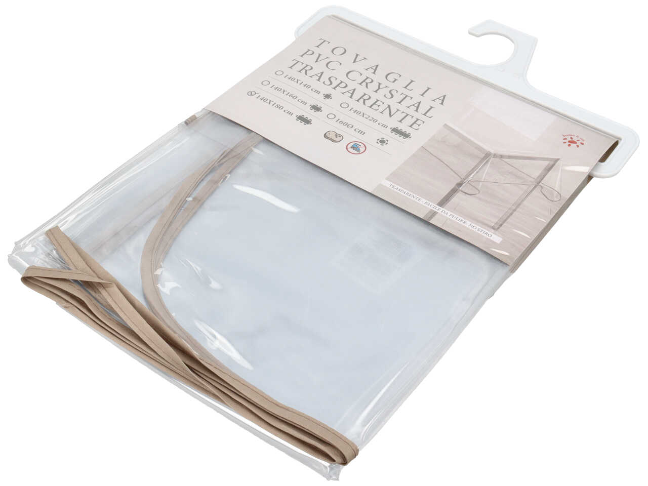TOVAGLIA PVC CRYSTAL TRASPARENTE 140X180 071031