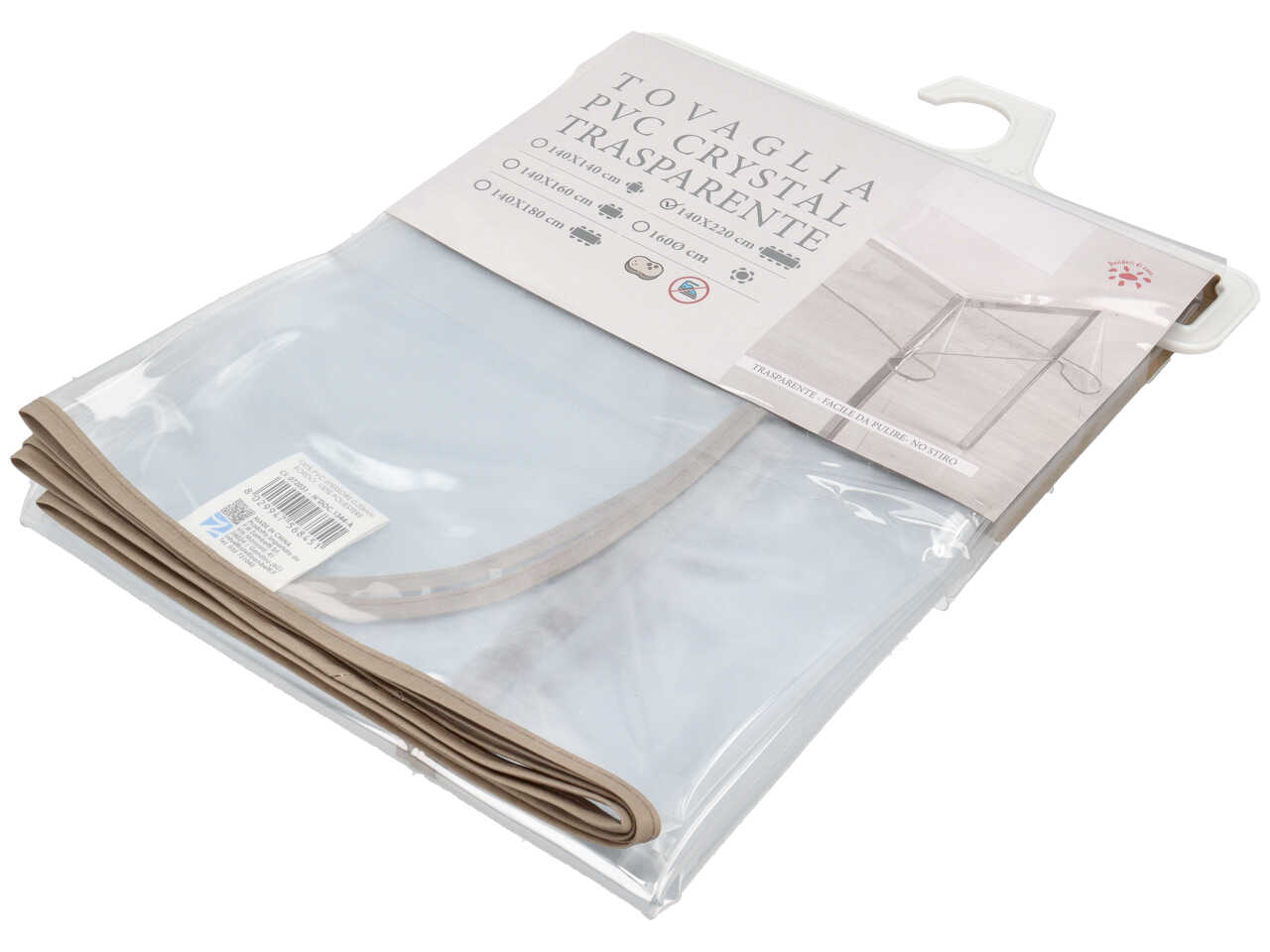 TOVAGLIA PVC CRYSTAL TRASPARENTE 140X220 072031