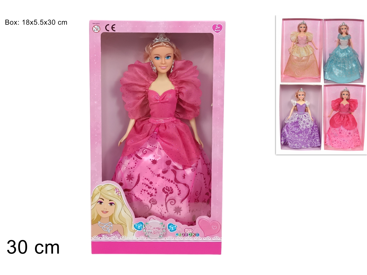 BAMBOLA CON ABITO GLITTERATO ASS DTO19001761