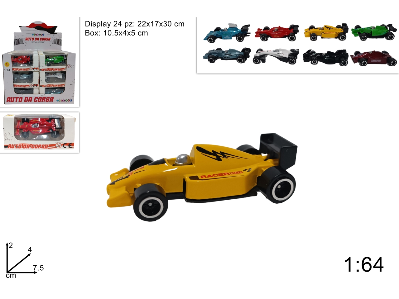 MACCHINA DA CORSA METALLO ASS DTO23003471