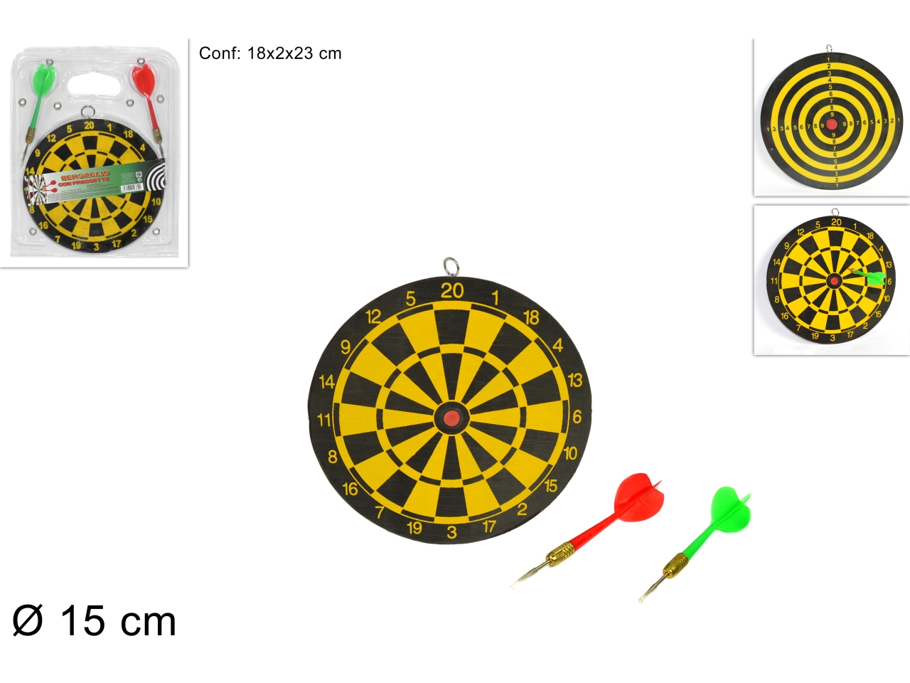 BERSAGLIO C/2 FRECCETTE CM15 DTO13000131