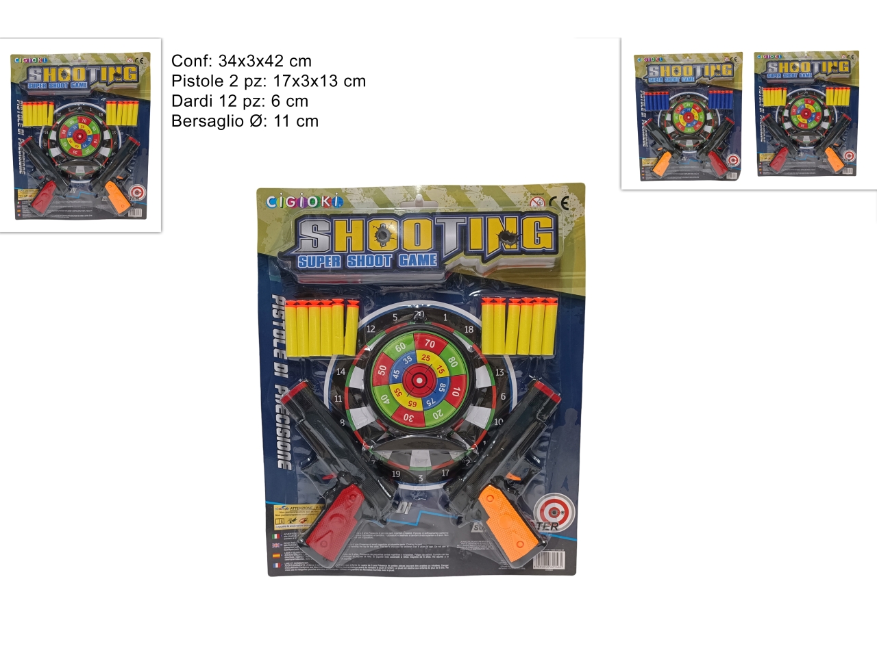 PISTOLA C/ DARDI E BERSAGLIO ASS DTO23002511