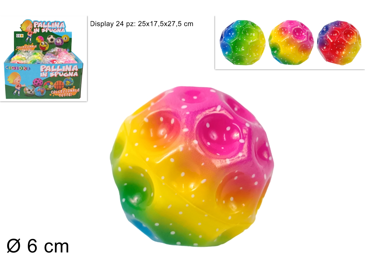 PALLINA 6 CM FANTASIA ASS DTO24000931